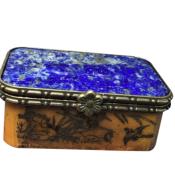 Lapis Lazuli et Corne Boite à Bijoux 420.50 CTS