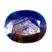 Saphir Doré Bleu 205.60 CTS Etoilé Non Traité Non Chauffé