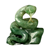 Jade Jadéite 1462.30 CTS Sculpture Serpent 